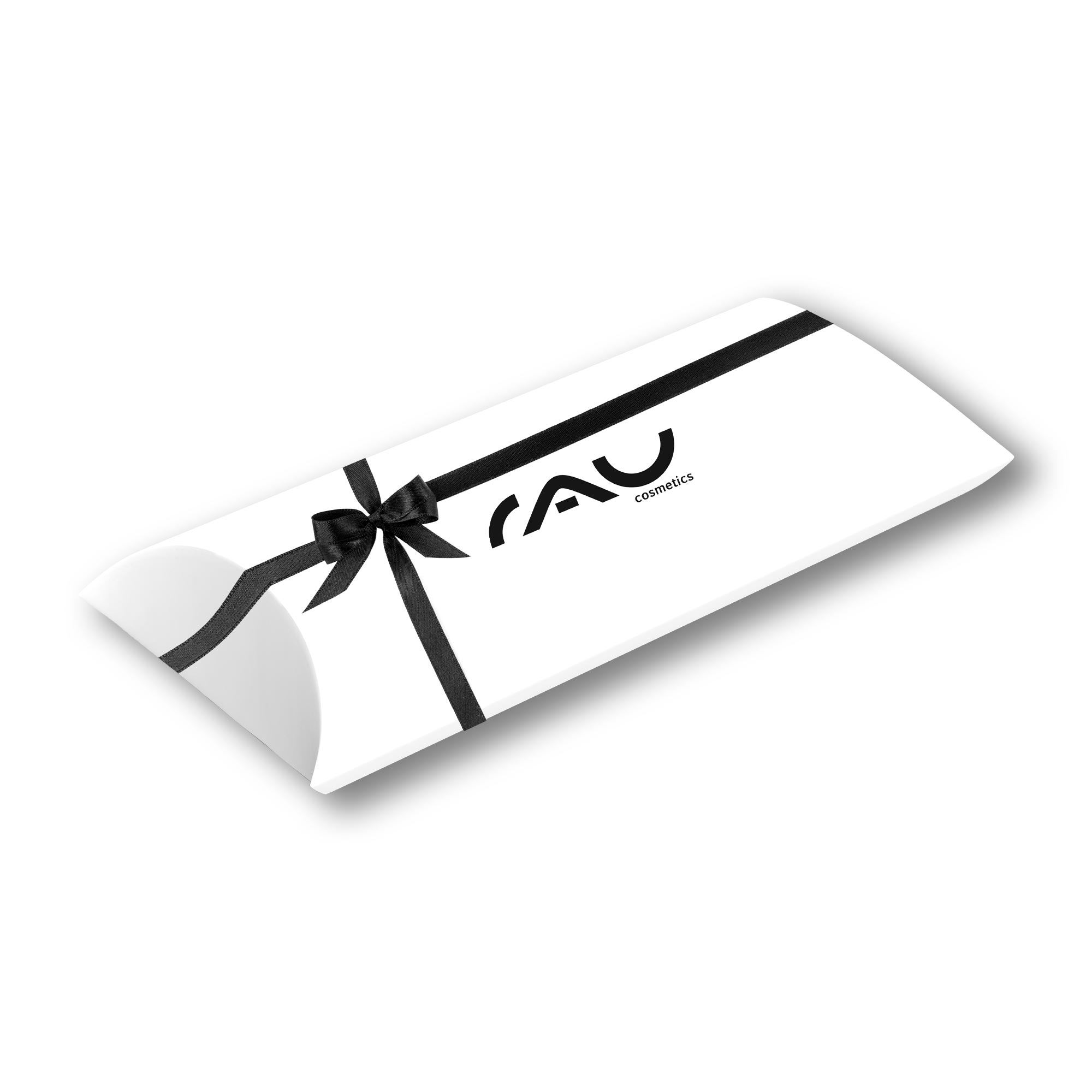 RAU Cosmetics Geschenkverpackung Schwarze Schleife Geschenk Hautpfflege Gesichtspflege Körperpflege Onlineshop Wirkstoffkosmetik